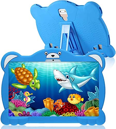 Tablets 10 Inch Android 9.0 Pie Tablet 3GB RAM+32GB ROM/128GB Dual SIM Dual 8MP Camera 8500mAh, 4G/ WiFi, Bluetooth, GPS Unlocked Tablet, IWaWa APP for Kids (Blue)